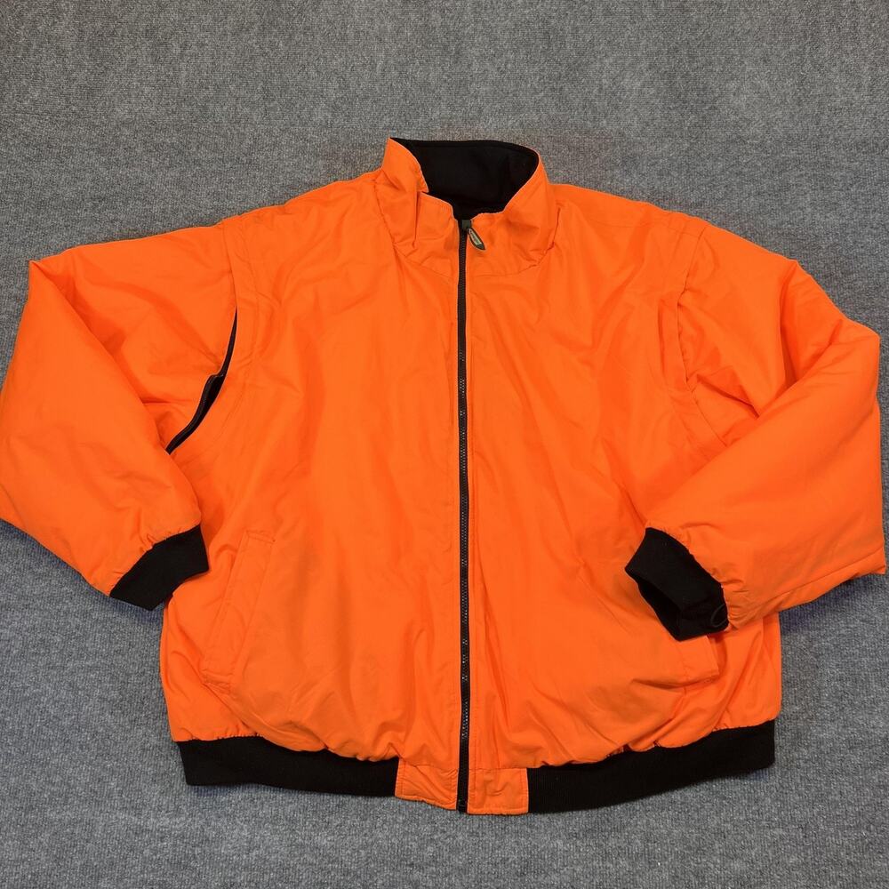 Remington Reversible Jacket Mens 3XL Blaze Orange Black Bomber Full Zip Hunting